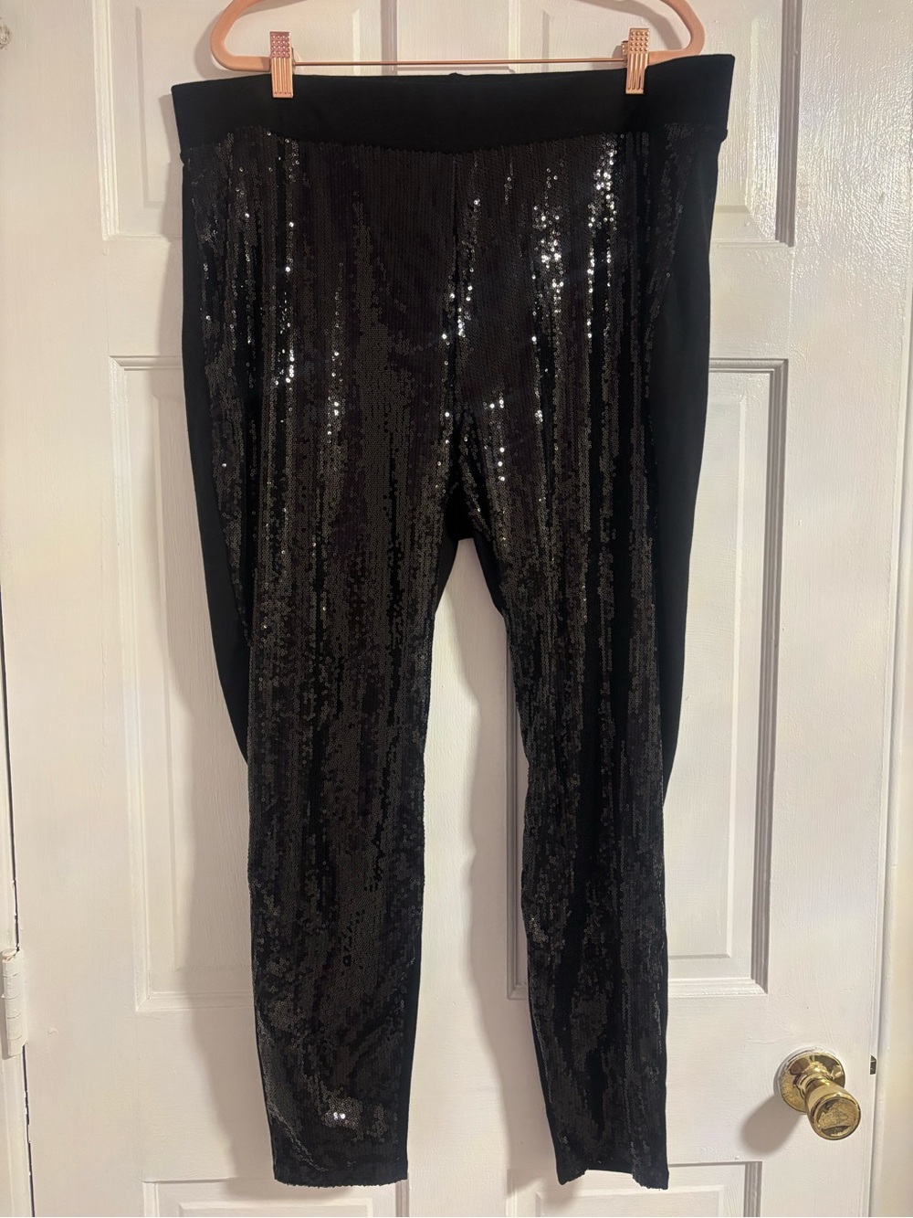 torrid Black Sequin Leggings Size 3X